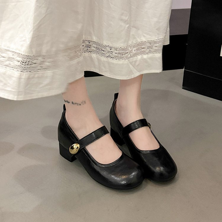 Damen elegantes Mary Jane Schuhwerk mit verstellbarem Riemen R&B