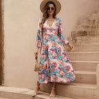 Damen Midikleid mit verspieltem Muster R&B