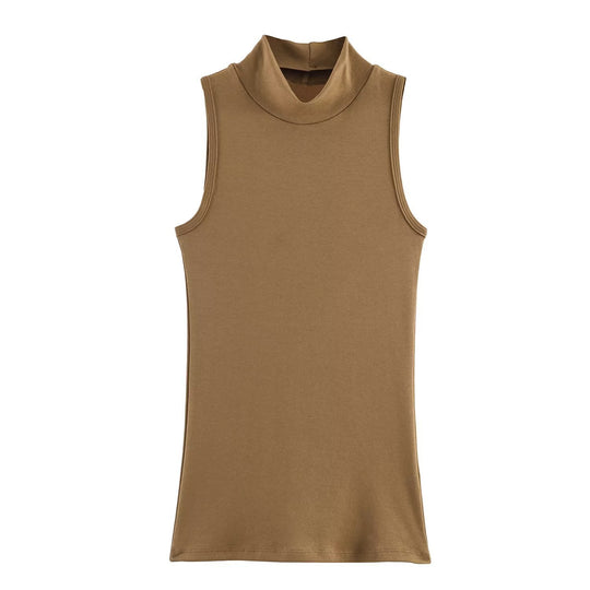 Damen Rollkragen-Tanktop aus weichem Stretch-Material R&B
