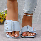 Damen Trendige Mules mit geflochtenem und dekorativem Riemen R&B