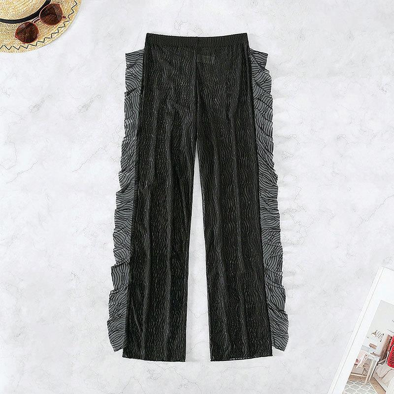 Damen Rüschensarong aus transparentem Material