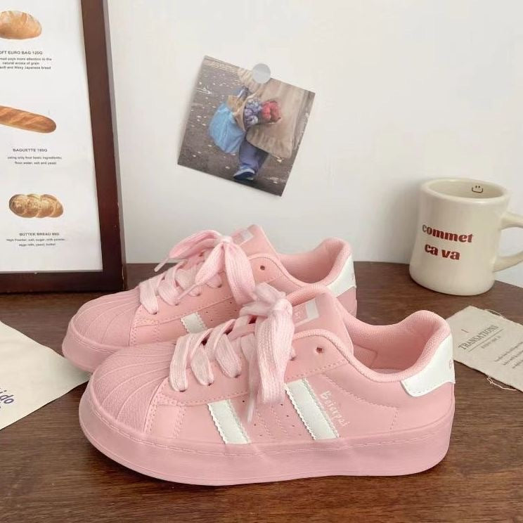Damen Sportliche Sneakers mit dickem Sohlenprofil und atmungsaktiver Obermaterialstruktur R&B