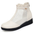 Damen Modische Stiefeletten mit atmungsaktivem Netzdesign
