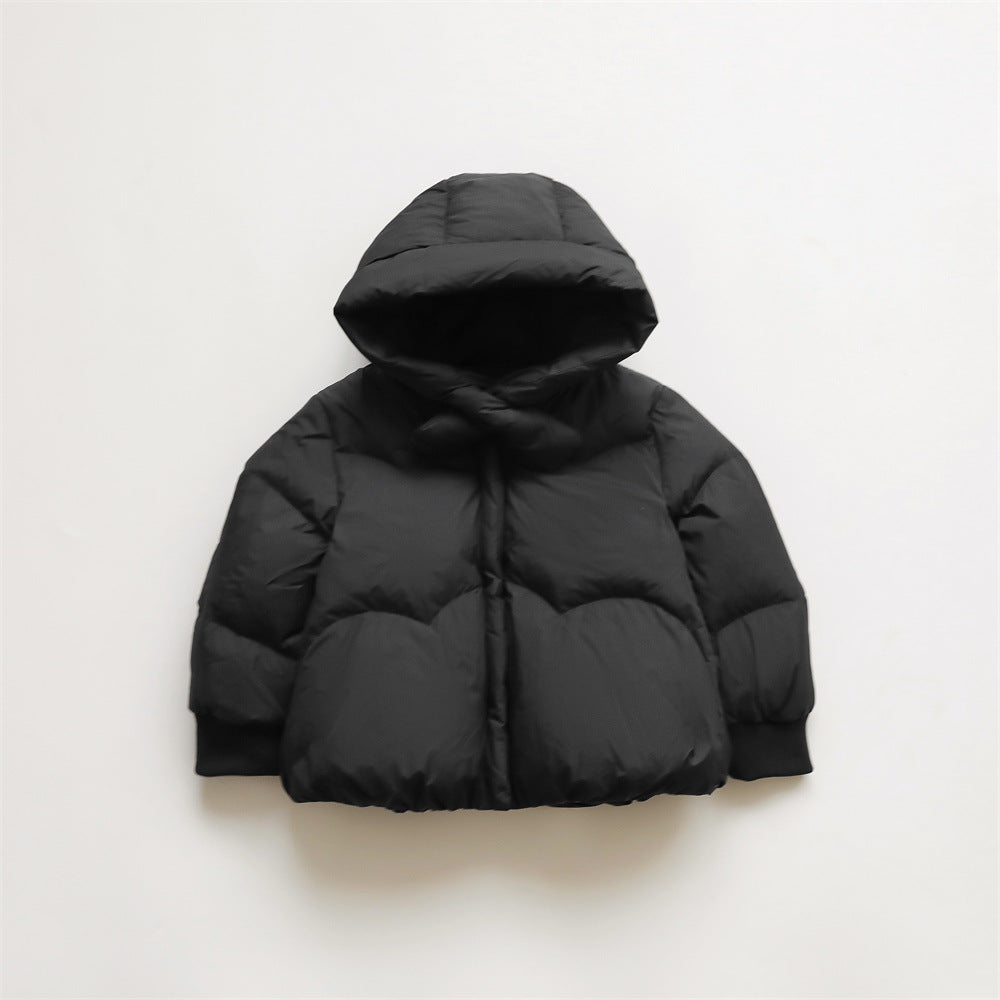 Damen Voluminöse Steppjacke mit Kapuze und hohem Kragen R&B