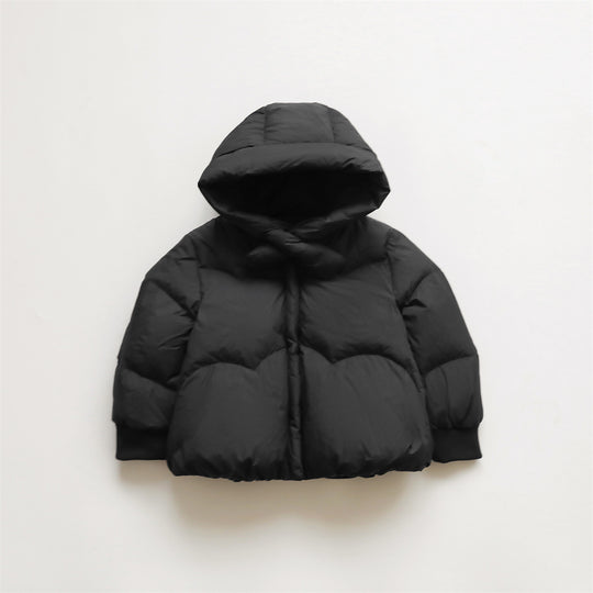 Damen Voluminöse Steppjacke mit Kapuze und hohem Kragen R&B