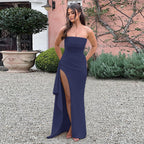 Damen Elegant Wickelmaxikleid R&B