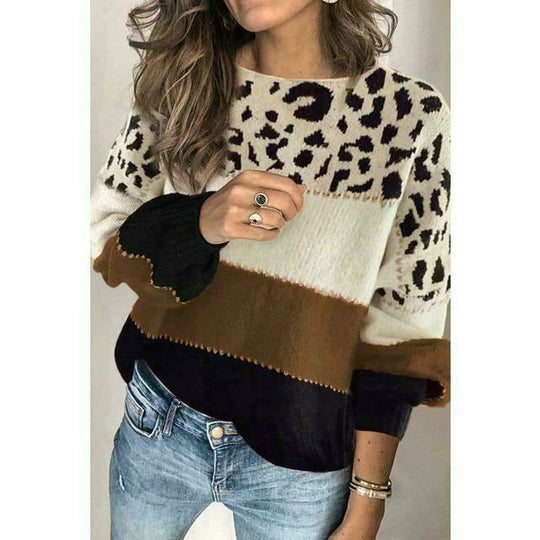 R&B | Pullover mit Leoparden Print