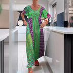 Damen Maxikleid mit buntem Mustermix und luftiger Passform R&B