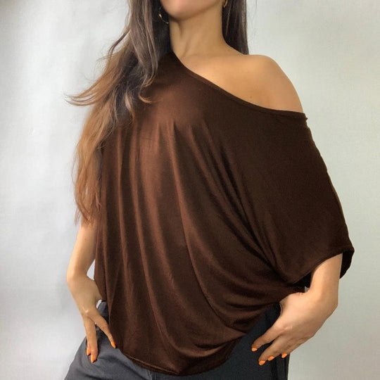 Damen lässiges Oversize-T-Shirt aus weichem Jersey R&B