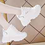 Damen Chunky Sneakers mit atmungsaktiver Mesh-Oberfläche und dämpfender Sohle