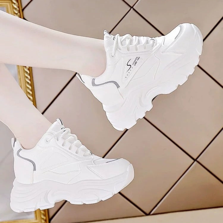 Damen Chunky Sneakers mit atmungsaktiver Mesh-Oberfläche und dämpfender Sohle