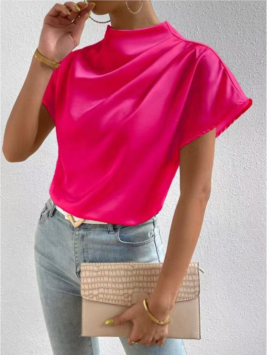 Damen ierte Bluse mit elegantem Stehkragen R&B