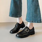 Damen elegante Schnürschuhe mit modischem Schnallen-Detail R&B