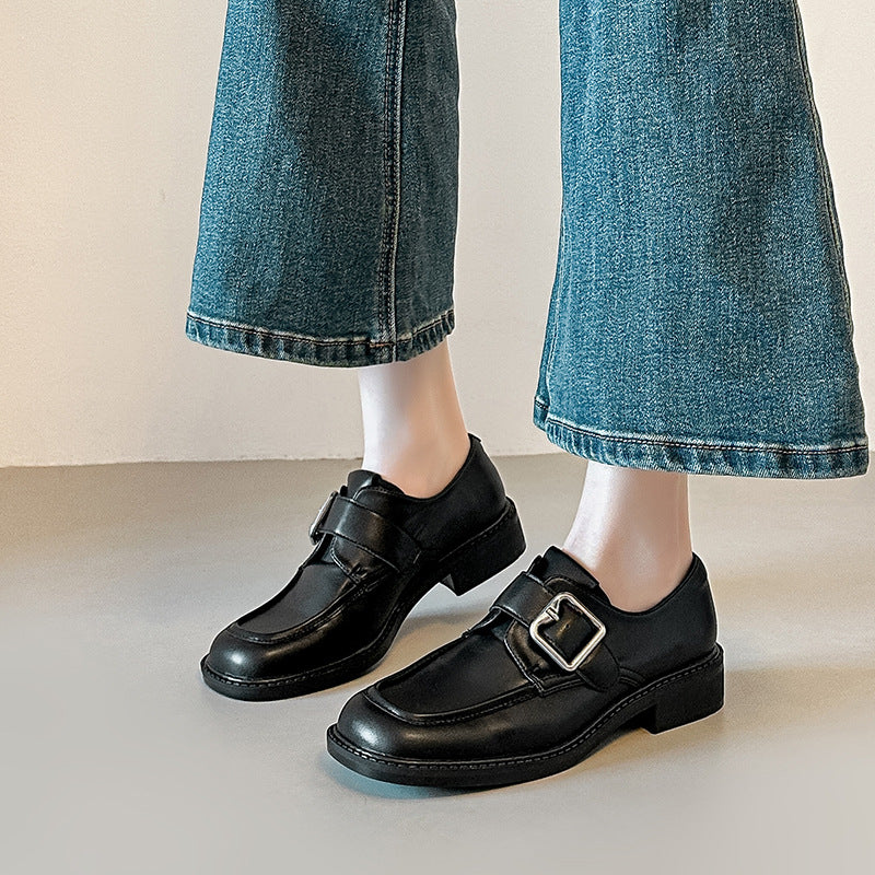 Damen elegante Schnürschuhe mit modischem Schnallen-Detail R&B