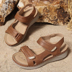 Damen Komfortable Wedge-Sandalen mit ergonomischem Riemendesign und modischer Schnallenapplikation R&B