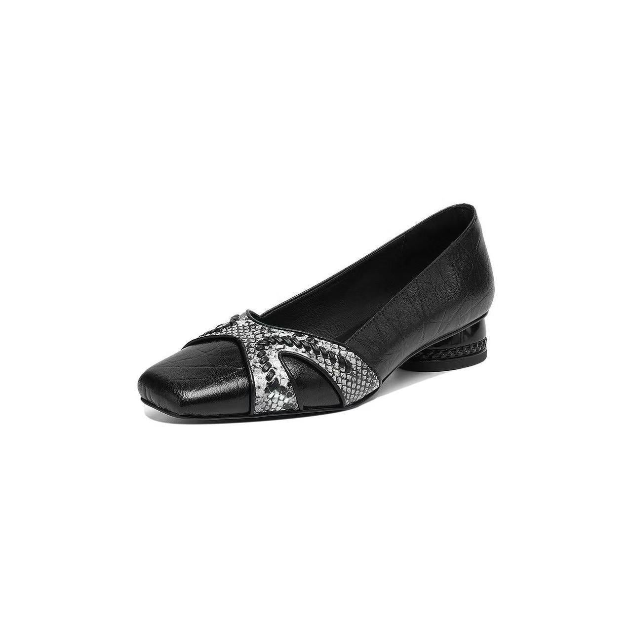 Damen Elegante Ballerinas mit modischem Schnellen-Detail und bequemer Sohle R&B