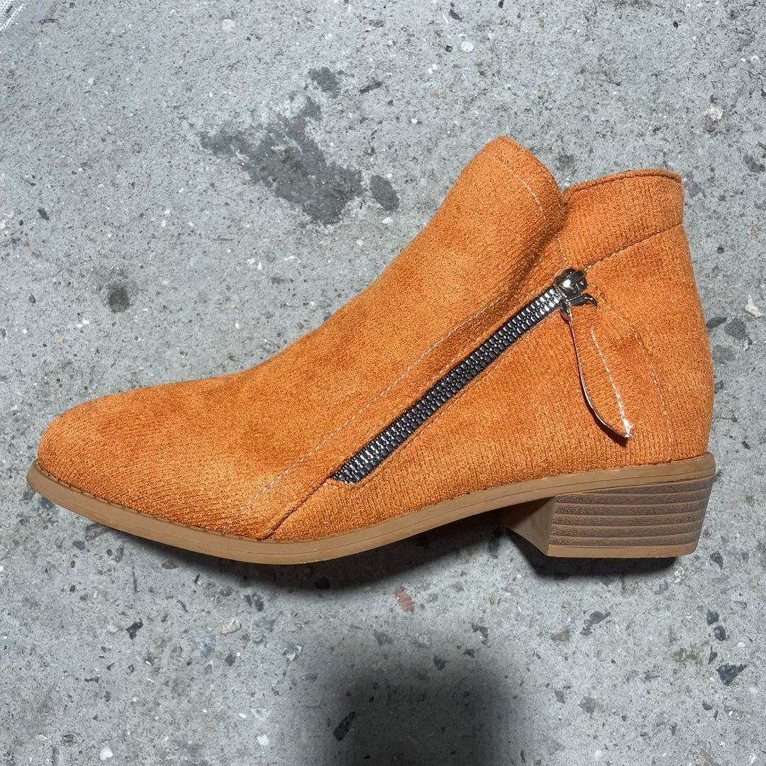 Damen elegante Stiefeletten mit modischer Reißverschluss-Applikation R&B