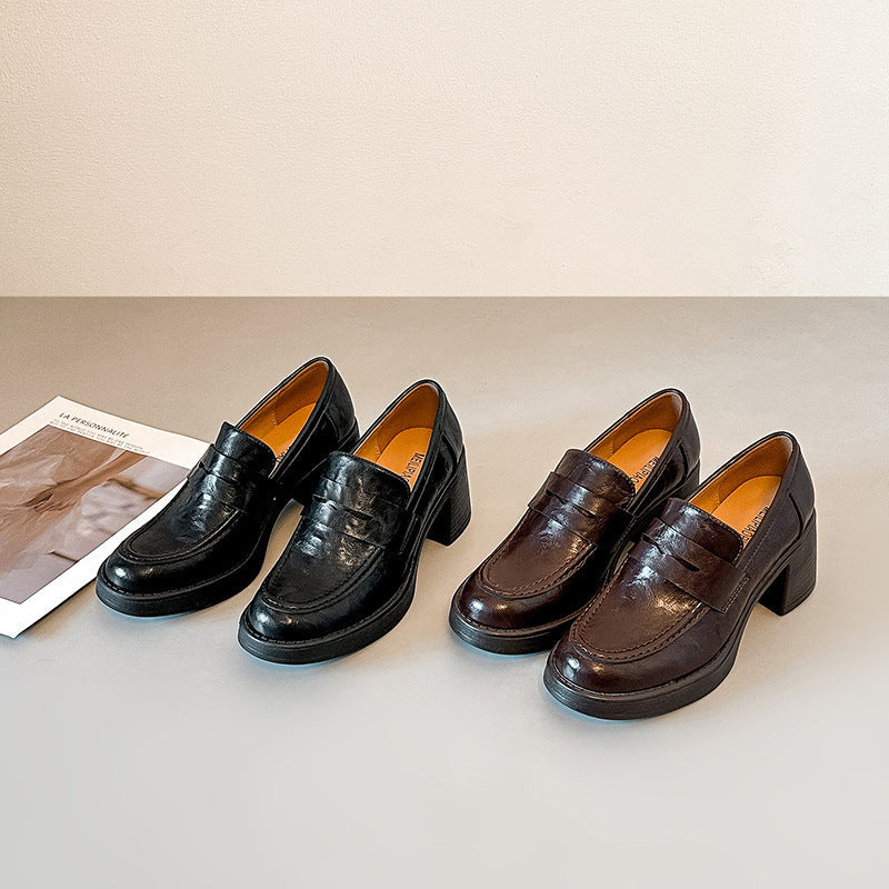 Damen Elegante & bequeme Mokassins mit komfortablem Blockabsatz