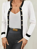 Damen Modische Blazerjacke mit eleganten Knopfdetails R&B