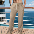 Herren lässige Strandhose mit elastischem Bund und praktischen Seitentaschen R&B