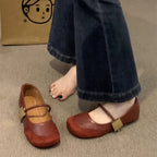 Damen elegante Mary Jane Ballerinas mit modischem Riemchen und bequemer Innenpolsterung R&B