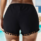 Damen Sommerliche Badeshorts mit verspieltem Pompon-Dekor R&B
