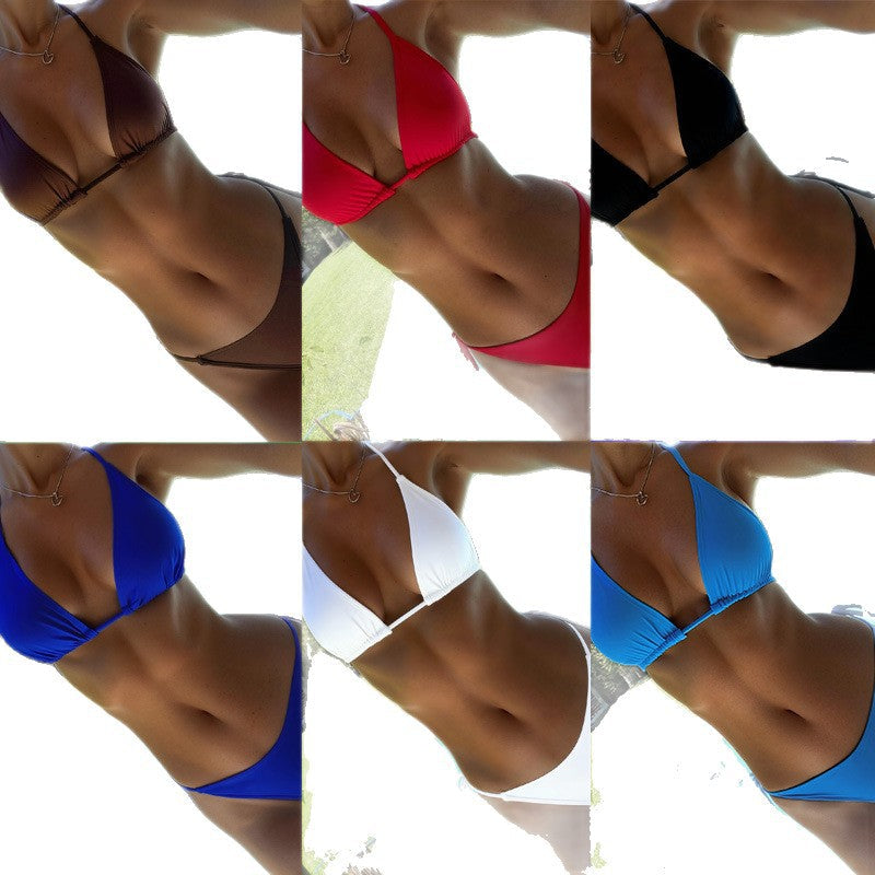 Damen Triangel-Bikini mit verstellbaren Trägern und charmantem Knoten R&B