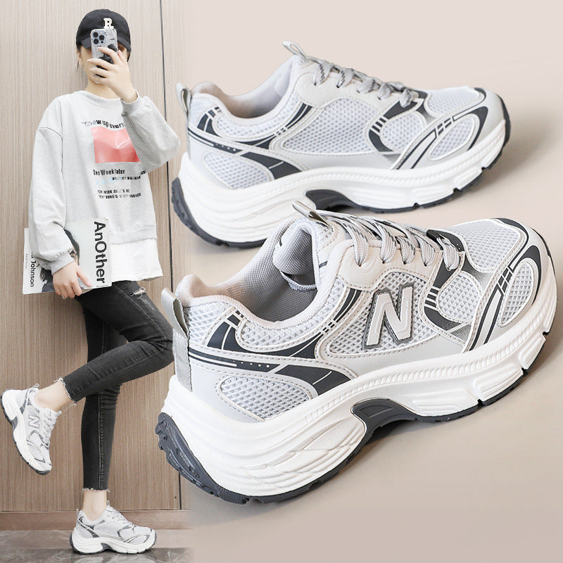 Damen Sportliche Laufschuhe mit atmungsaktivem Mesh-Obermaterial und dämpfender Sohle R&B