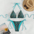 Damen Triangel-Bikini mit verstellbaren BindR&Bändern und tierischem Design R&B