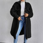 Damen Weiche und gemütliche Teddyjacke im Long-Format R&B