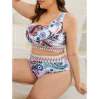 Damen Bikini-Set mit floralem Muster und sportlichem Schnitt R&B