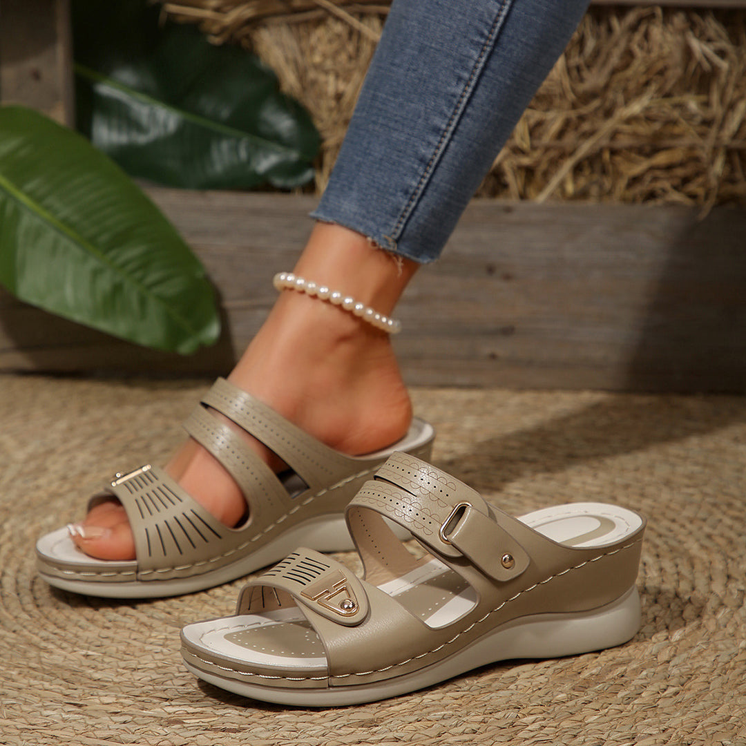 Damen Riemensandalen mit verstellbarem Riemendesign und ergonomischem Fußbett R&B