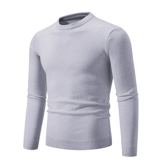 Herren klassischer Rundhals-Pullover aus weichem Strick R&B