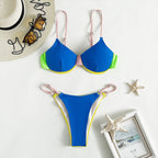 Damen Triangel-Bikini mit modischen Farbakzenten