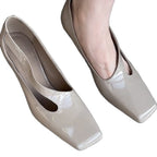 Damen elegante Slingback-Pumps mit glänzender Kappenfront R&B