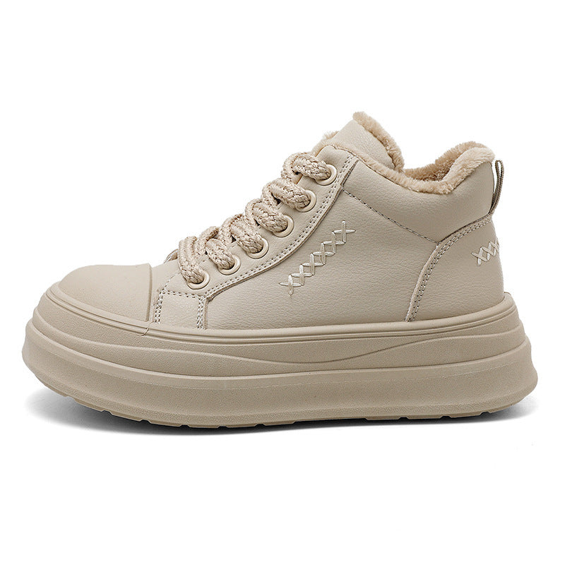 Damen High-Top Sneakers mit warmem Fleece-Innenfutter und rutschfester Laufsohle R&B