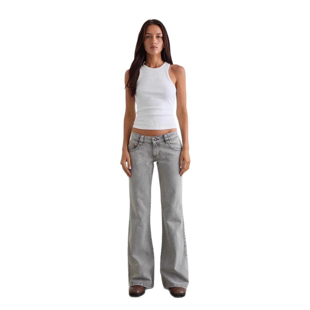 Damen bootcut Jeanshose mit hohem Bund und modischem Schnitt R&B
