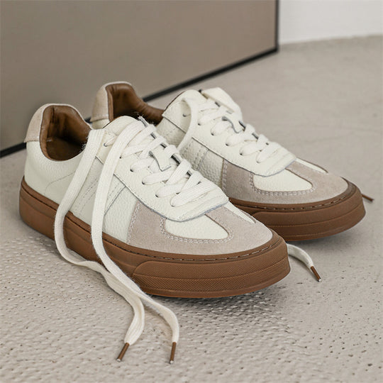 Damen Trendige Freizeit Sneakers mit hochwertiger Leder- und Wildleder-Kombination R&B