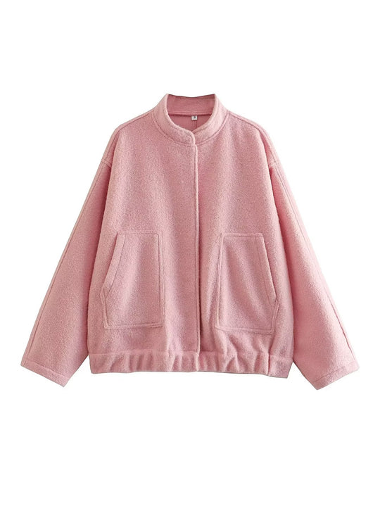 Damen elegante Oversized-Jacke R&B