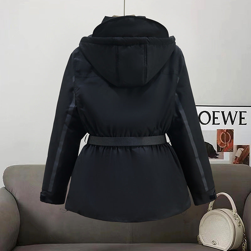 Damen Isolierte Parkajacke mit praktischem Taillengürtel und großen Taschen R&B