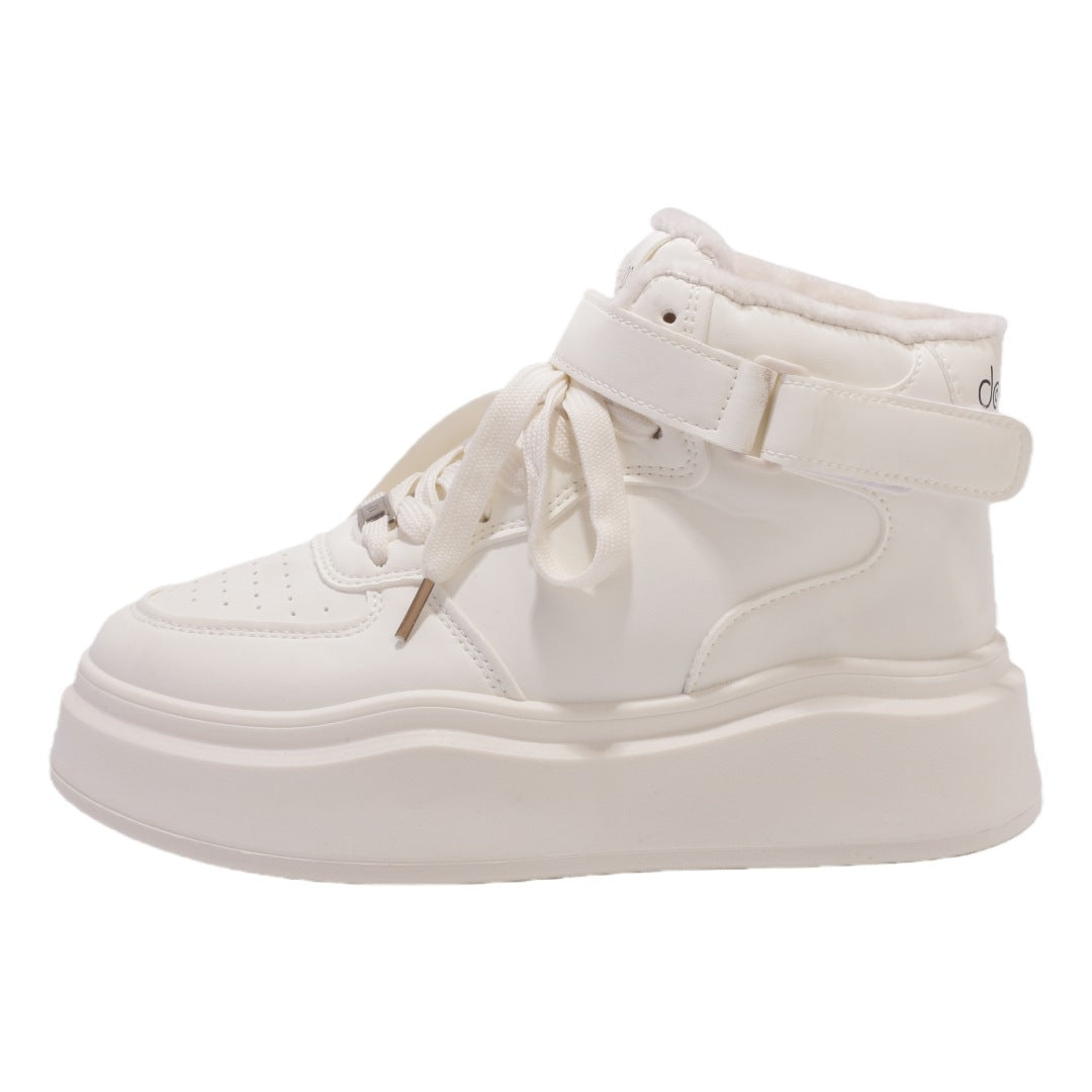 Damen Hohe Winter-Sneaker mit warmem Innenfutter und praktischem Klettverschluss R&B
