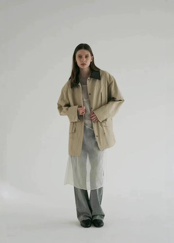 R&B | Kontrastkragen Utility-Jacke