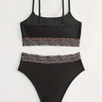 Damen Bikini-Set mit stylischem hohen Bund und modischem Animal-Design R&B