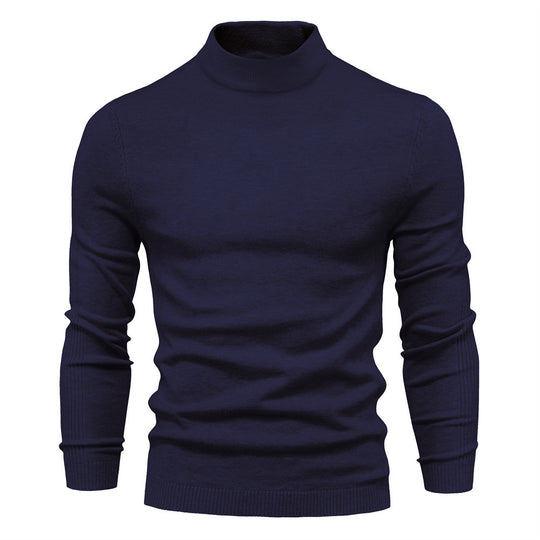 Herren stilvoller Rollkragenpullover aus weicher Merinowolle R&B