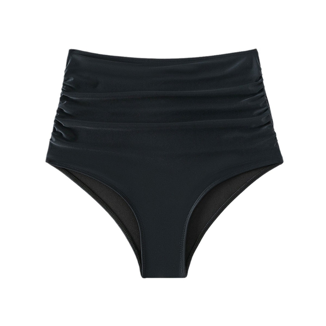 Damen Hochtaillierte Bikini-Hose mit figurformender Raffung R&B