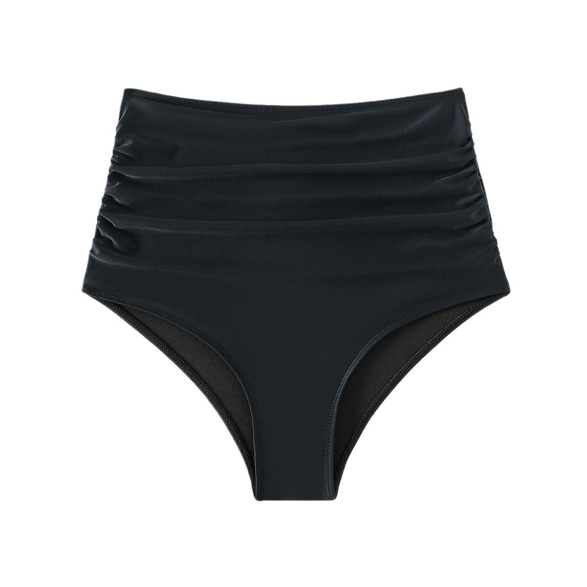 Damen Hochtaillierte Bikini-Hose mit figurformender Raffung R&B