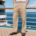 Herren Elegante Streifenhose mit lockerem Schnitt und praktischen Taschen R&B