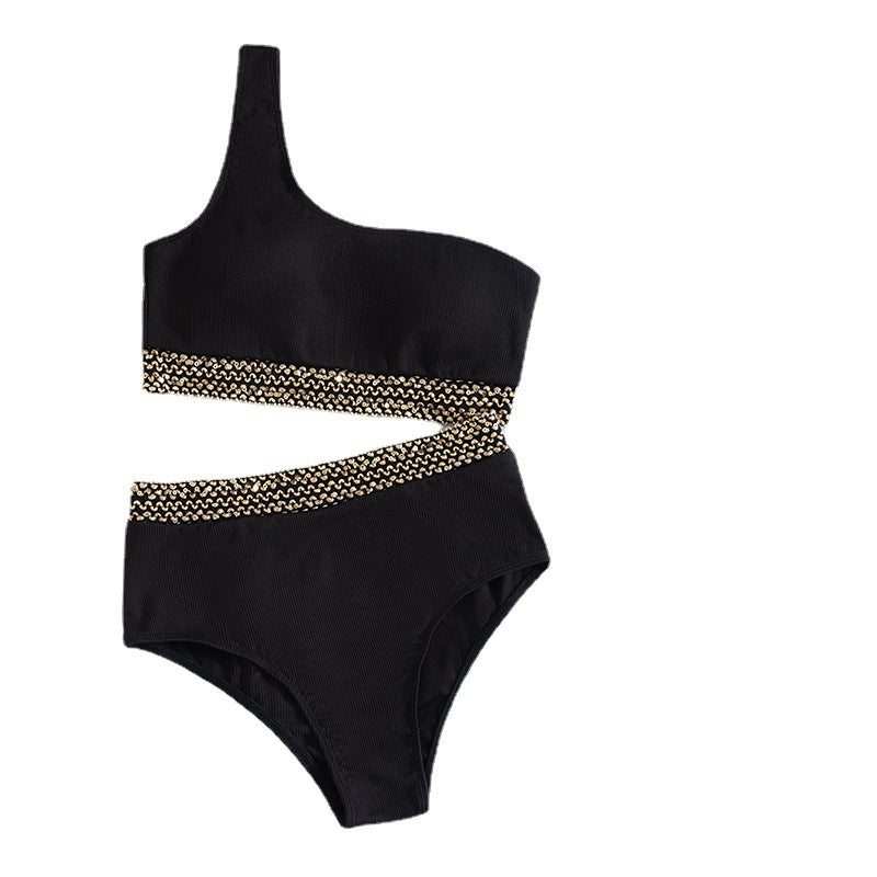 Damen Einseitiger Bikini mit raffinierter Kette R&B