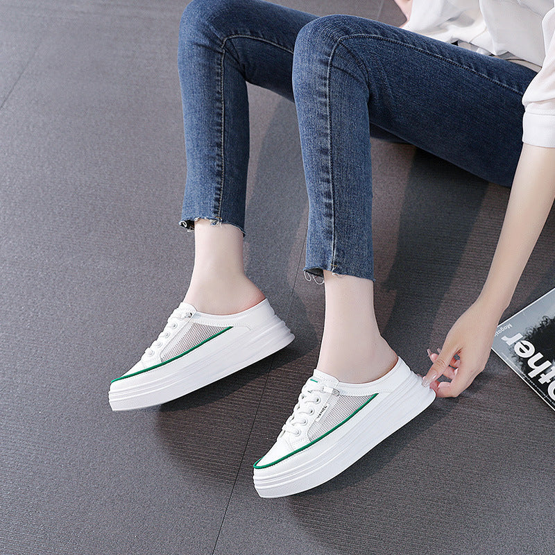 Damen lässige Sneaker mit atmungsaktivem Mesh-Obermaterial und dämpfender Sohle R&B