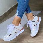 Damen Modische und komfortable Sneakers mit metallischen Akzenten R&B